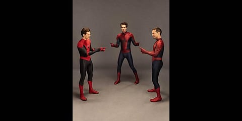 Tom Holland, Tobey Maguire and Andrew Garfield