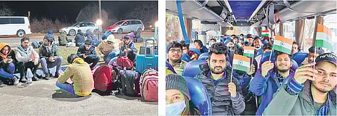 Stranded students near Poland border; Indians enter Hungary from Ukrainian side at Zahony crossing, travelling to Budapest for return to India | Express/PTI