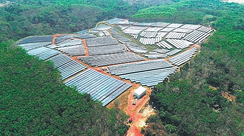 Solar plant that powers the Cochin airport which is the first airport in the world to run completely on solar power