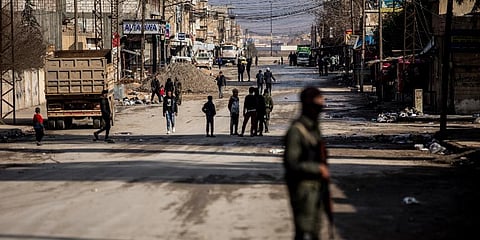 Civilians return to the city after fighting subsideds in Hassakeh, Syria, Sunday, Jan. 30, 2022. (Photo | AP)