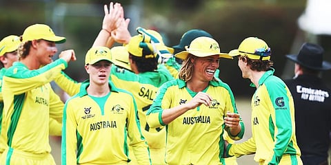 Australia defeat Afghanistan by two wickets and finish third at the 2022 U19 WC.(Photo | Twitter)