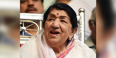 Legendary singer Lata Mangeshkar during an Independence day celebration in Mumbai. (File | PTI)