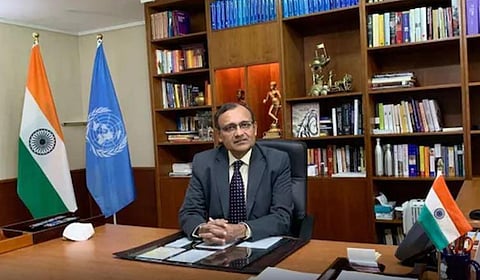 T S Tirumurti, India's new Permanent Representative to the UN. (Photo | Twitter)