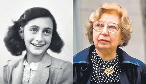Anne Frank (left) and Miep Gies (Right). (File photo)