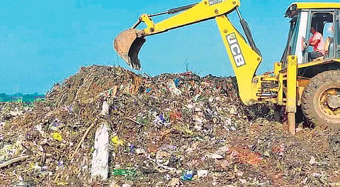 The landfill site near the proposed hockey stadium on BPUT campus  | Express