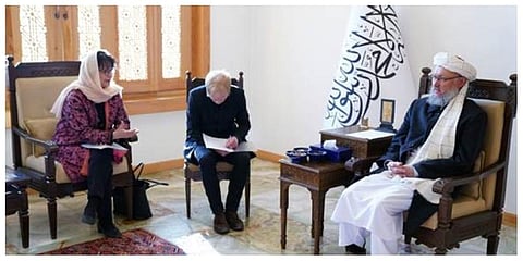 Deborah Lyons in a meeting with dfA Dep-PM Hanafi. (Photo: Twitter/UNAMA News)