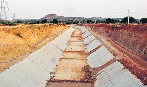 Canal to divert Godavari waters from the Mallanna Sagar Reservoir to the Baswapur project in Turkapally of Yadadri Bhuvanagiri district.