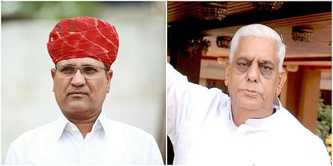 Rajsthan ministers Rameshwar Dudi (L) and Brijkishore Sharma. (Photo| Facebook)