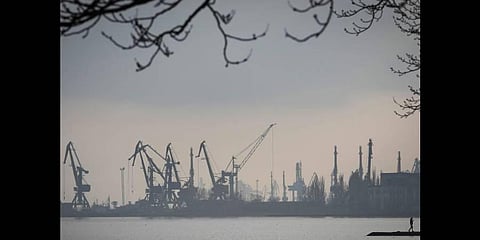 Ukranian and Russian ports in the Black Sea are major hubs for wheat and corn, but traffic in and out has ground to a halt, effectively shutting it down( Photo | AP)