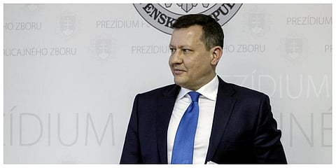 Special Prosecutor Daniel Lipsic meets the media in Bratislava, Slovakia, Tuesday, March 15, 2022.  (Photo | AP)