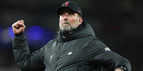 Liverpool manager Jurgen Klopp reacts following the English Premier League soccer match between Arsenal and Liverpool at Emirates Stadium in London. (Photo | AP)