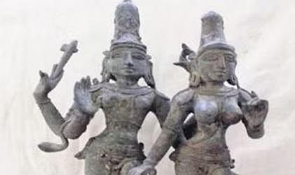 The recovered metal idols of Shri Pradoshanayagar and Shri Pradoshanayagi | Express