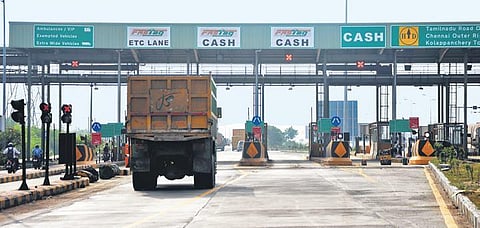 Toll gate on the Outer Ring Road 
