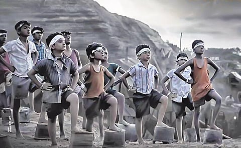 A still from the film KGF