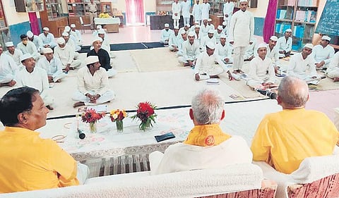 Inmates attend theory classes at Bhopal Central Jail. (Photo | Special Arrangement)