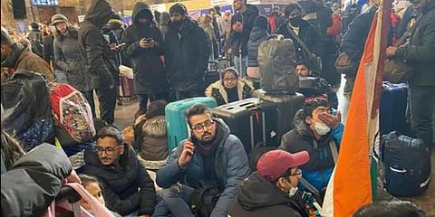 Indian students stranded in Ukraine. (Photo | PTI)