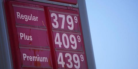 Pump prices are posted on a sign at a Conoco station in southeast Denver on Oct. 24, 2021. (Photo | AP)