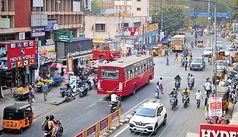 A view of South Usman Road | DEBADATTA MALLICK