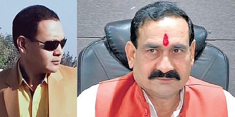IAS officer Niyaz Khan (L) and Madhya Pradesh Home Minister Narottam Mishra. (Photo| Twitter and PTI)