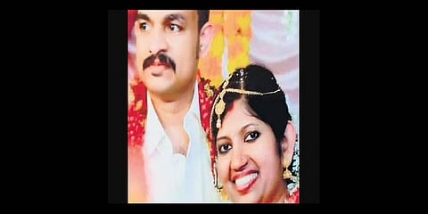 Shruthi with husband Anish Koroth