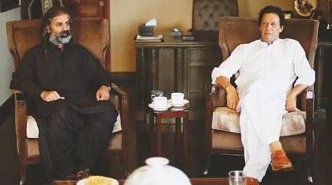 Baloch leader Shahzain Bugti with Pakistan prime minister Imran Khan (File Photo | Dawn)