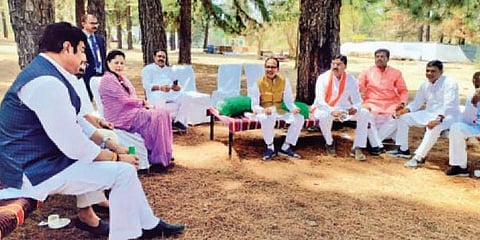 Ministers of the Madhya Pradesh cabinet in Pachmarhi on Saturday | TWITTER