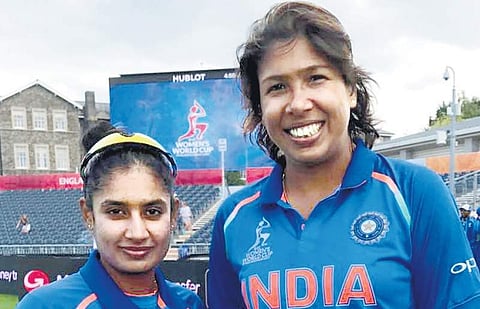 Mithali Raj (left) and Jhulan Goswami