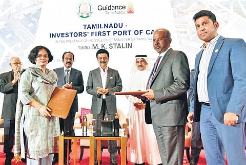 Nobel Steel Company, Dubai, signs an MoU to set up its unit in TN at an investment of `1,000 crore in the presence of Chief Minister MK Stalin | Express