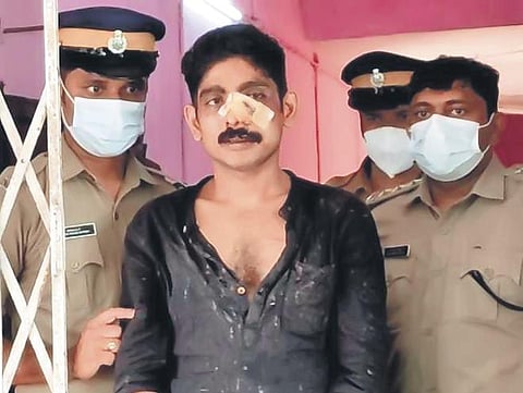 Accused Philip Martin being taken away by Kanjar police. ( Photo | EPS)