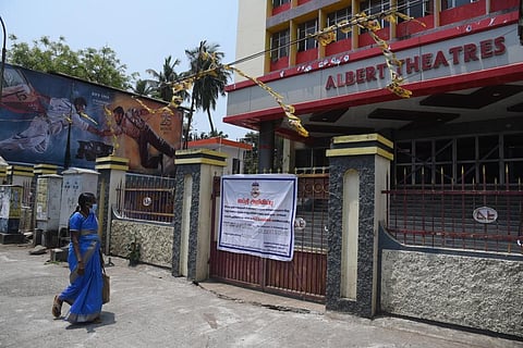 Albert theatre has been sealted by Chennai corporation for failure to pay taxes. (Photo | R Satish Babu, EPS)