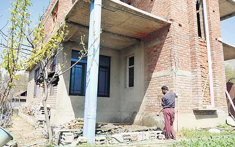 One of the under-construction houses near Anantnag | Zahoor punjabi
