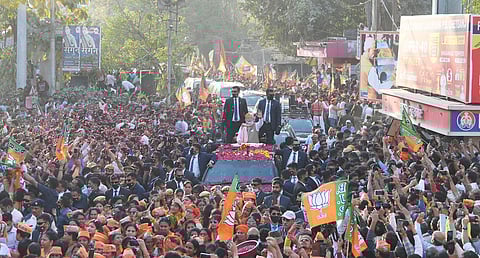 The PM camped for two days till the high octane campaign ended in Varanasi on Saturday evening.  (Photo | EPS)