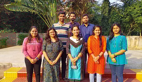 Dr Mamoni Dash (centre) and her team members. (Photo| EPS)