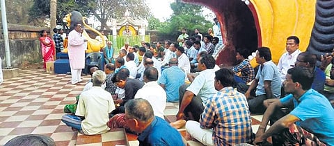 The meeting organised by BJD rebels at Sandhkuda on Friday. (Photo | EPS)