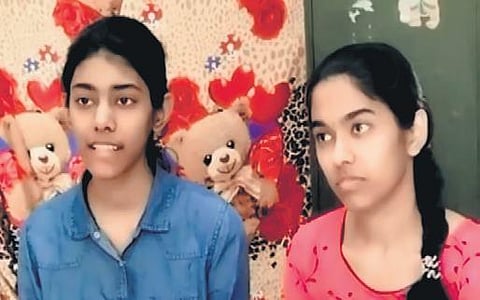 M G Aiswarya and M G Surya at their home at Mattumantha in Palakkad