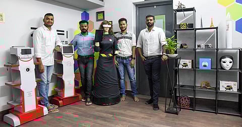 Propeller created the Zafi robot, which was used at Mahatma Gandhi Memorial Government Hospital (MGMGH) to deliver food and medicines to Covid patients. (Photo | Special Arrangement)