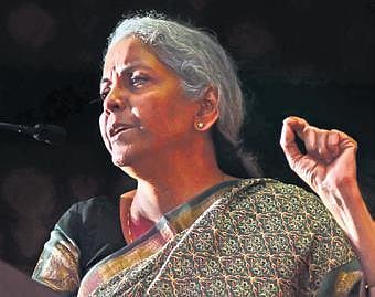Union Finance Minister Nirmala Sitharaman at an event in Bengaluru on Tuesday | Ashishkrishna HP