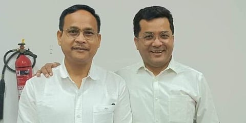 BJP candidate Pabitra Margherita (R) and United People's Party Liberal leader Rwngwra Narzary. (Photo| Twitter)