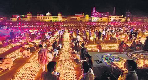 UP CM Yogi orders against VIP visits to Ayodhya on April 9 and 10 in a bid to make the celebration accessible for the common people. (file photo)