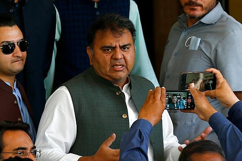 Former Pakistan Information Minister and leader of Pakistan Tehreek-e-Insaf party Fawad Chaudhry. ( Photo | AP)