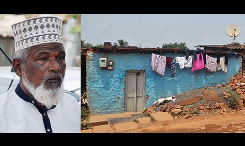 Nabisab Killedar (left), house in Dharwad.