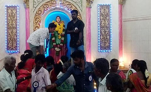 People of all faiths pray at Shrine Vellaimariyal Church in Illuppur, Pudukkottai | Express
