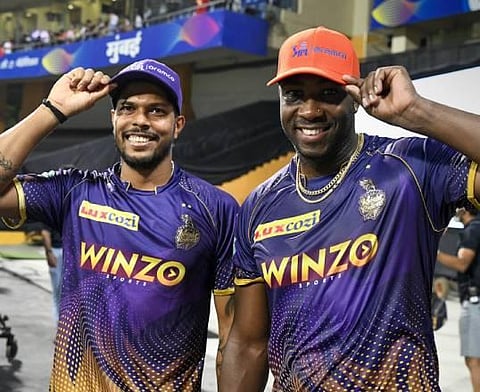 No rope is long enough when Russell is going all guns blazing and he was in that kind of zone on Friday night. (Photo | KKR Twitter)