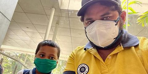 Pankaj Kumar Maharaj (R) with Vivek Yadav. (Photo| EPS)