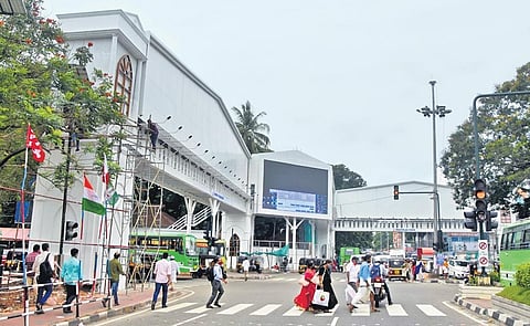 The new foot overbridge at East Fort which is nearing completion | B P Deepu