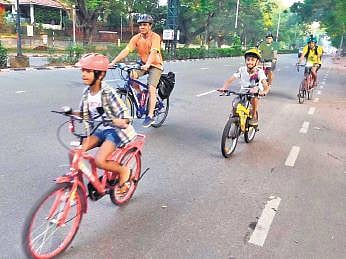 Cyclists at last year’s We Too campaign in Thiruvananthapuram