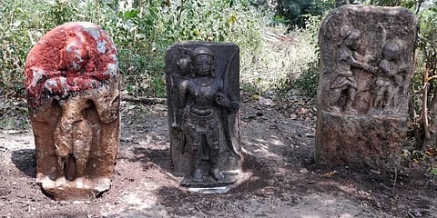 Three 12th Century hero stones discovered at Annur in Kovai