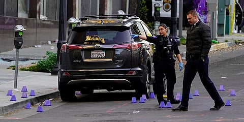 Investigators search for evidence in the area of a mass shooting In Sacramento. (Photo | AP)
