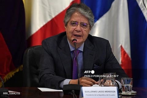 Ecuadoran President Guillermo Lasso. ( Photo | AFP)