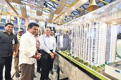 MAUD Minister KT Rama Rao at the 11th edition of CREDAI property show at Hitex on Friday